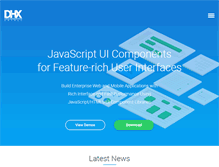 Tablet Screenshot of dhtmlx.com