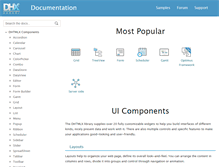 Tablet Screenshot of docs.dhtmlx.com